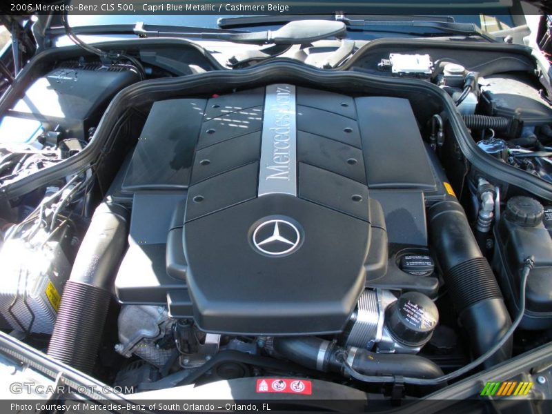 Capri Blue Metallic / Cashmere Beige 2006 Mercedes-Benz CLS 500