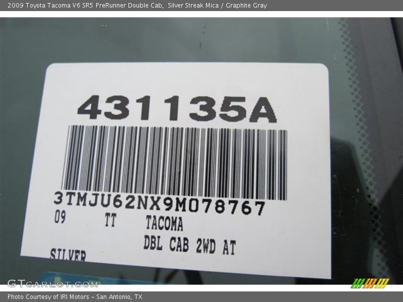 Silver Streak Mica / Graphite Gray 2009 Toyota Tacoma V6 SR5 PreRunner Double Cab