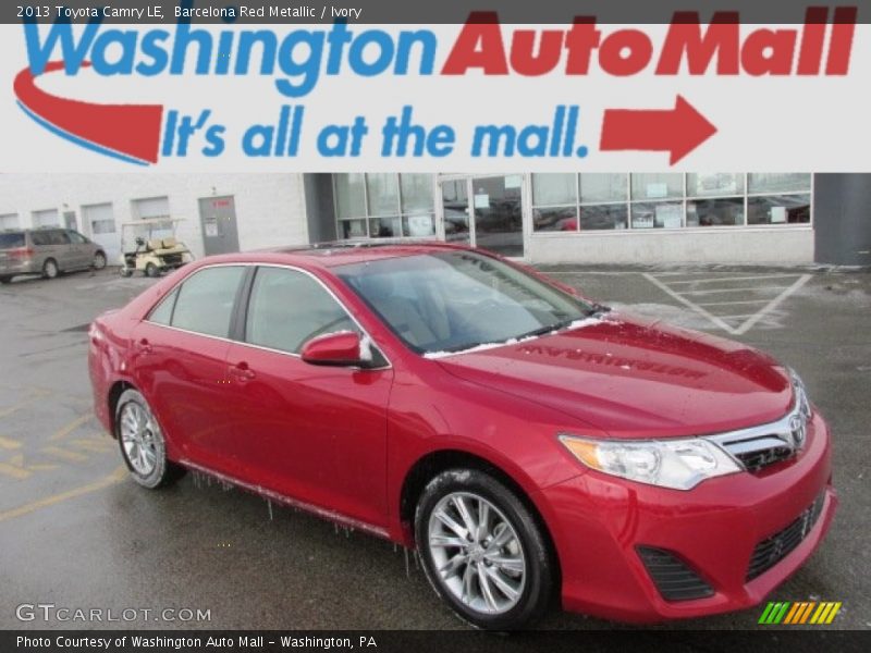 Barcelona Red Metallic / Ivory 2013 Toyota Camry LE