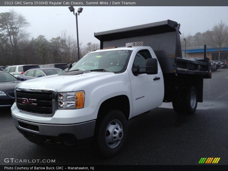 Summit White / Dark Titanium 2013 GMC Sierra 3500HD Regular Cab Chassis