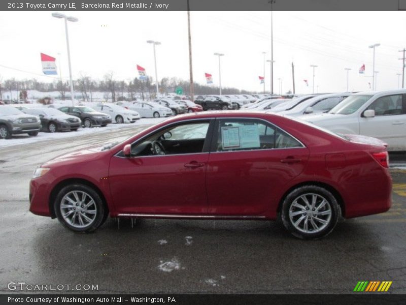 Barcelona Red Metallic / Ivory 2013 Toyota Camry LE