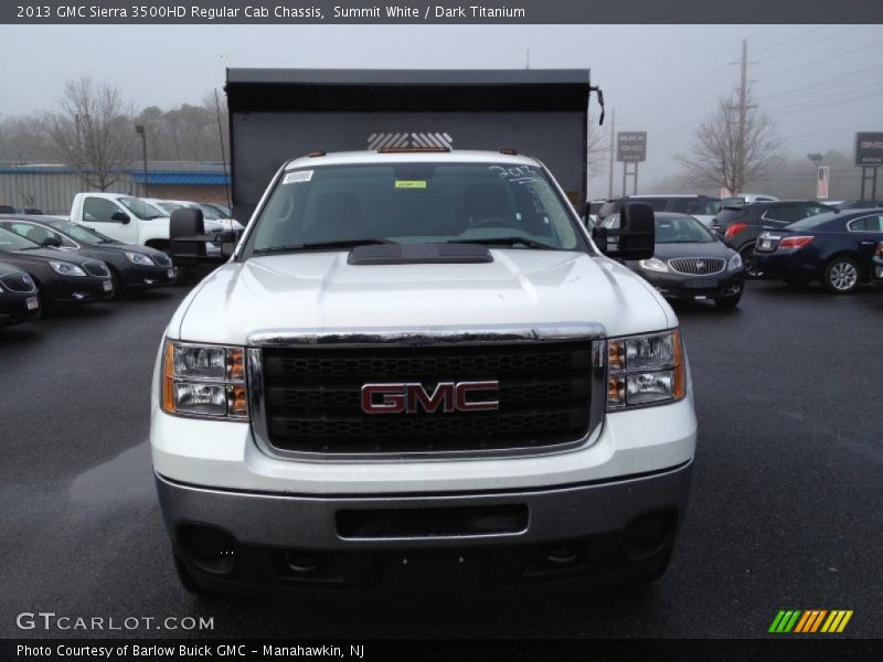 Summit White / Dark Titanium 2013 GMC Sierra 3500HD Regular Cab Chassis