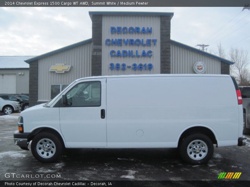 Summit White / Medium Pewter 2014 Chevrolet Express 1500 Cargo WT AWD