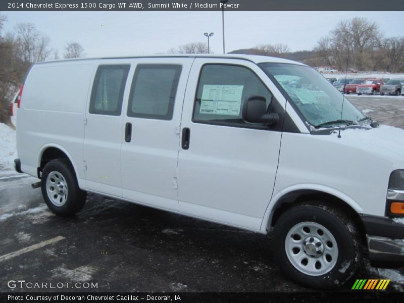 Summit White / Medium Pewter 2014 Chevrolet Express 1500 Cargo WT AWD