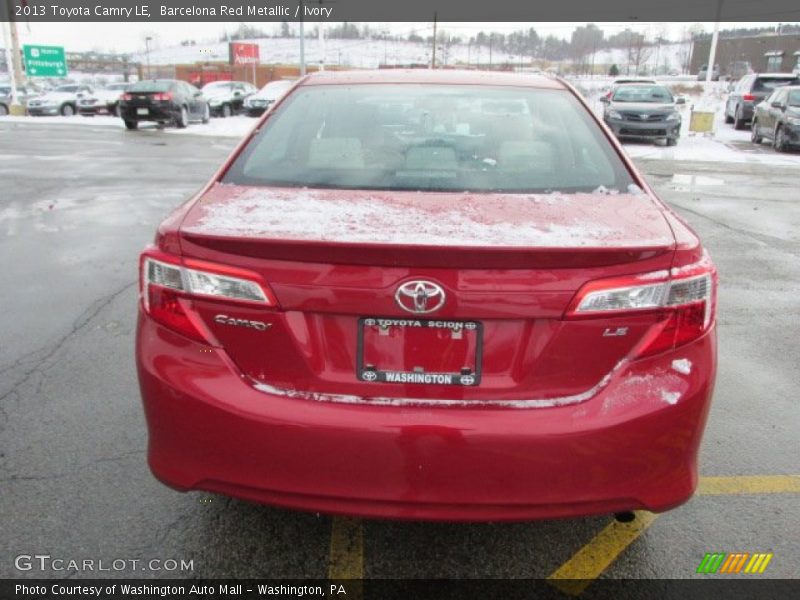 Barcelona Red Metallic / Ivory 2013 Toyota Camry LE