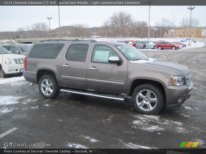 Mocha Steel Metallic / Light Cashmere/Dark Cashmere 2014 Chevrolet Suburban LTZ 4x4