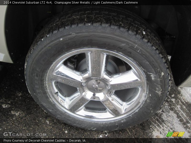 Champagne Silver Metallic / Light Cashmere/Dark Cashmere 2014 Chevrolet Suburban LTZ 4x4