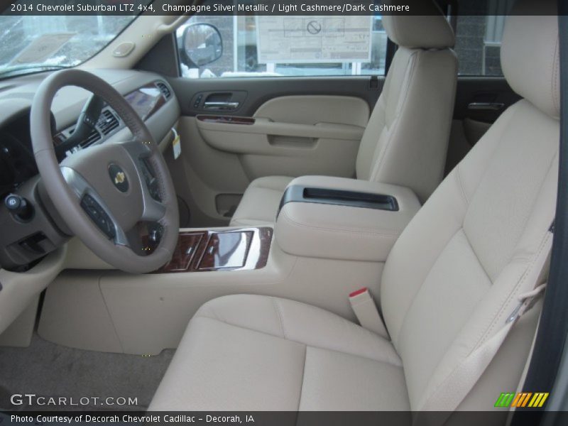 Champagne Silver Metallic / Light Cashmere/Dark Cashmere 2014 Chevrolet Suburban LTZ 4x4