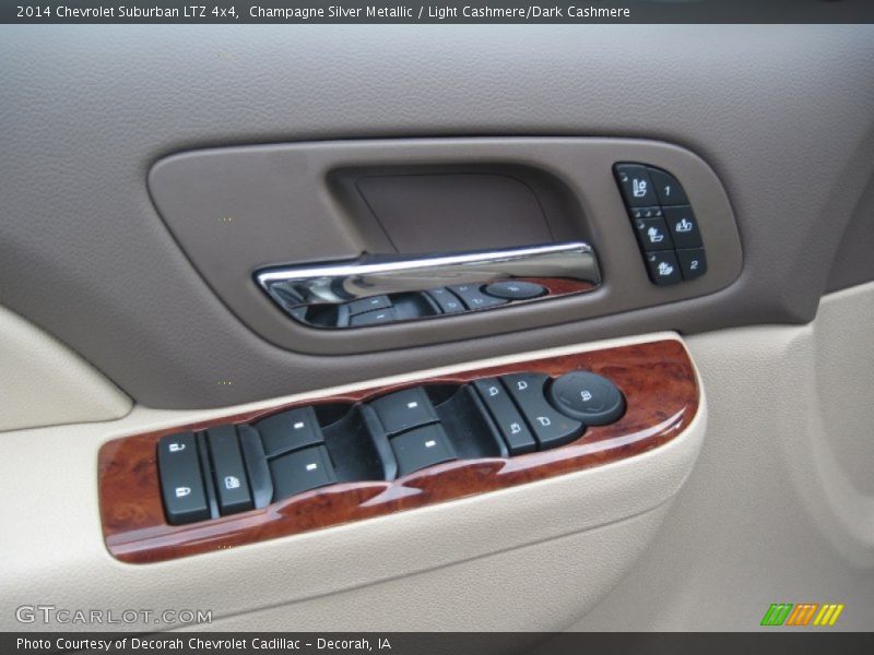 Champagne Silver Metallic / Light Cashmere/Dark Cashmere 2014 Chevrolet Suburban LTZ 4x4