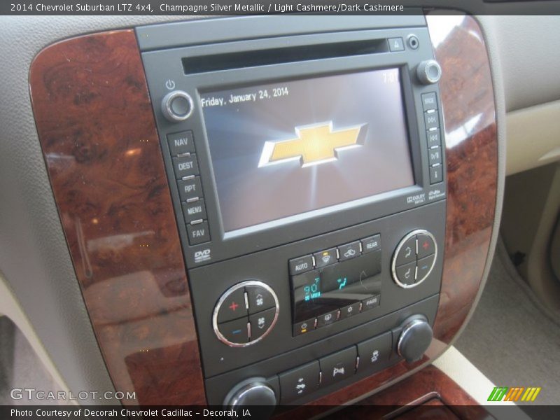 Champagne Silver Metallic / Light Cashmere/Dark Cashmere 2014 Chevrolet Suburban LTZ 4x4