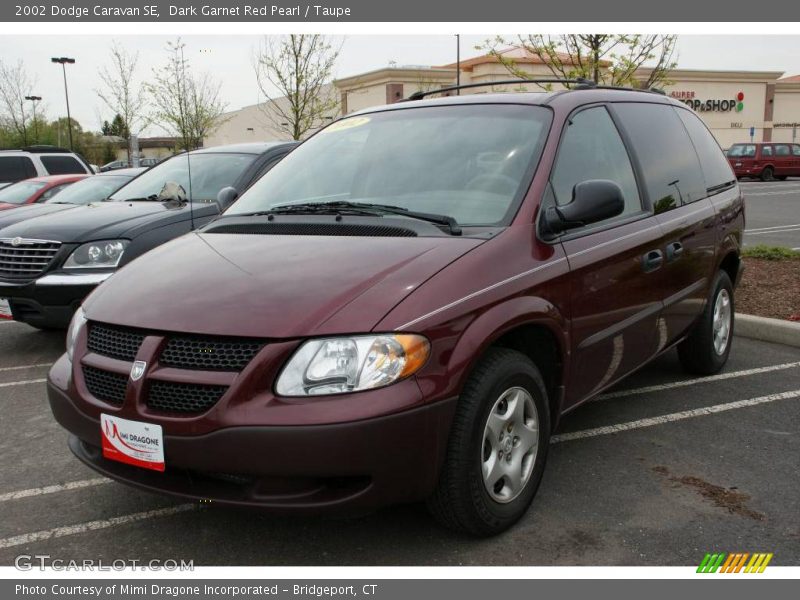 Dark Garnet Red Pearl / Taupe 2002 Dodge Caravan SE