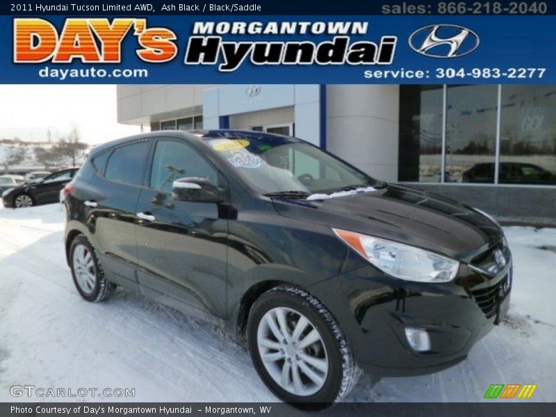Ash Black / Black/Saddle 2011 Hyundai Tucson Limited AWD