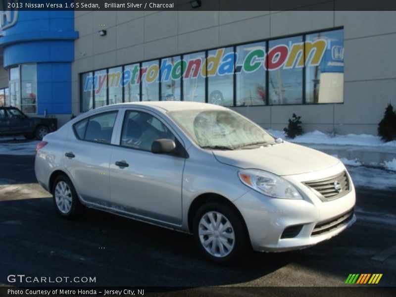 Brilliant Silver / Charcoal 2013 Nissan Versa 1.6 S Sedan