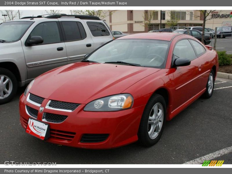 Indy Red / Dark Taupe/Medium Taupe 2004 Dodge Stratus SXT Coupe