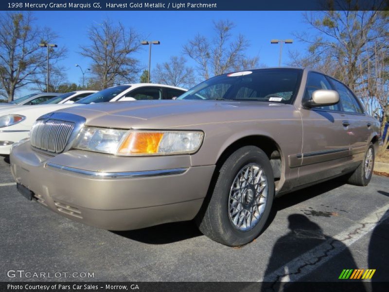 Harvest Gold Metallic / Light Parchment 1998 Mercury Grand Marquis GS