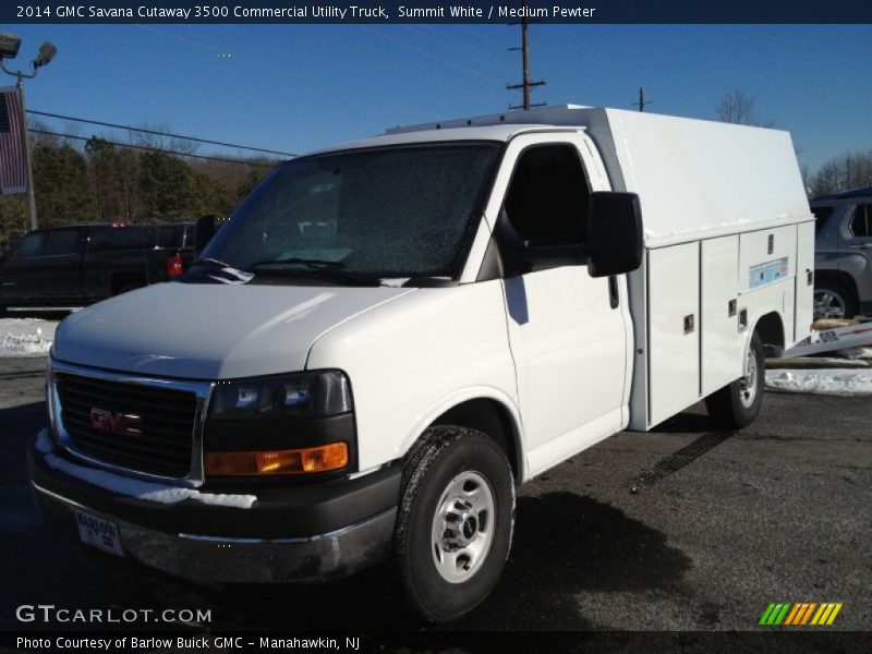 Summit White / Medium Pewter 2014 GMC Savana Cutaway 3500 Commercial Utility Truck