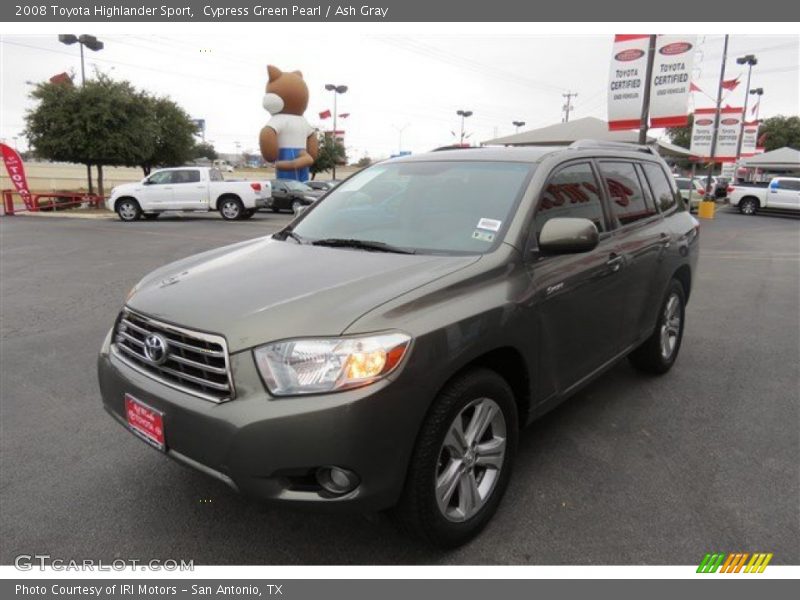 Cypress Green Pearl / Ash Gray 2008 Toyota Highlander Sport