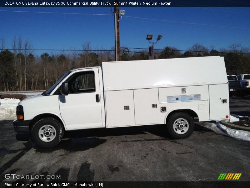  2014 Savana Cutaway 3500 Commercial Utility Truck Summit White