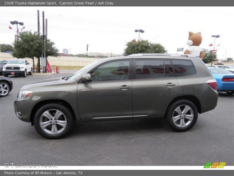 Cypress Green Pearl / Ash Gray 2008 Toyota Highlander Sport