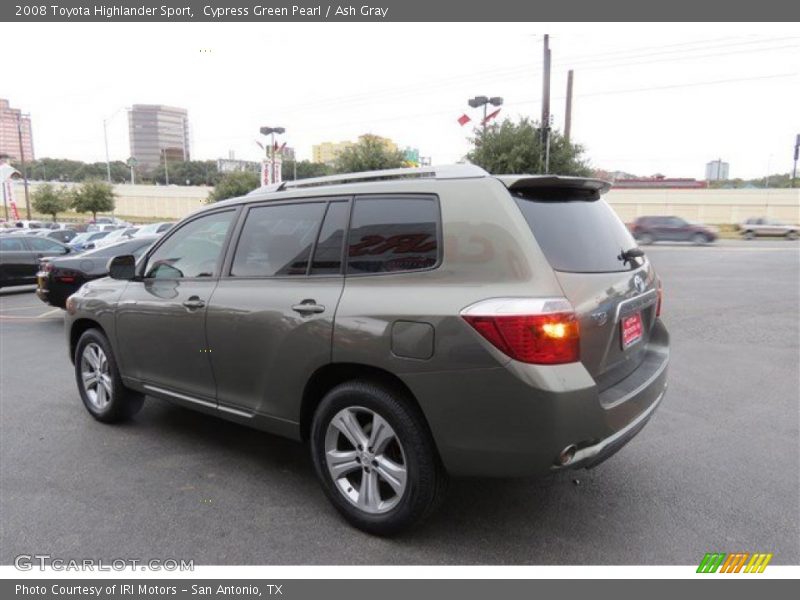 Cypress Green Pearl / Ash Gray 2008 Toyota Highlander Sport