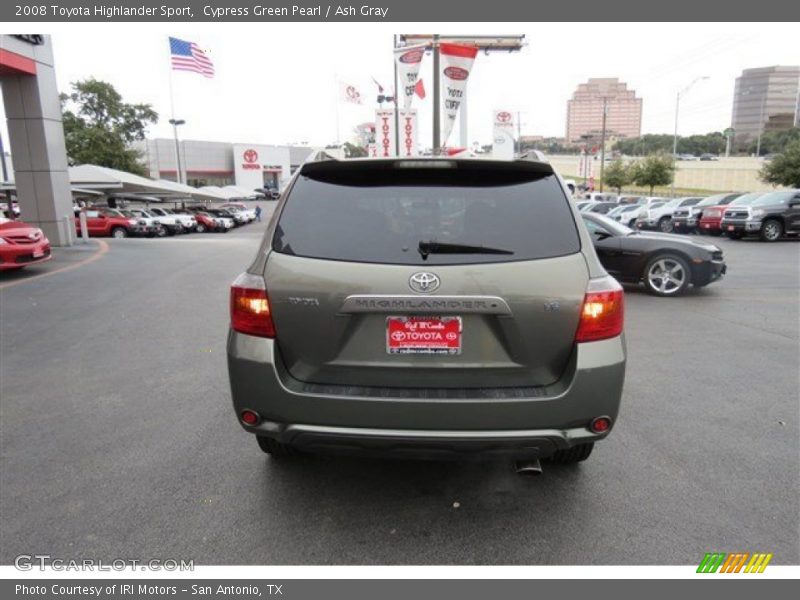 Cypress Green Pearl / Ash Gray 2008 Toyota Highlander Sport