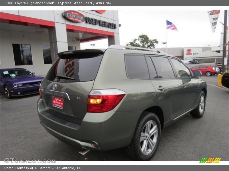 Cypress Green Pearl / Ash Gray 2008 Toyota Highlander Sport