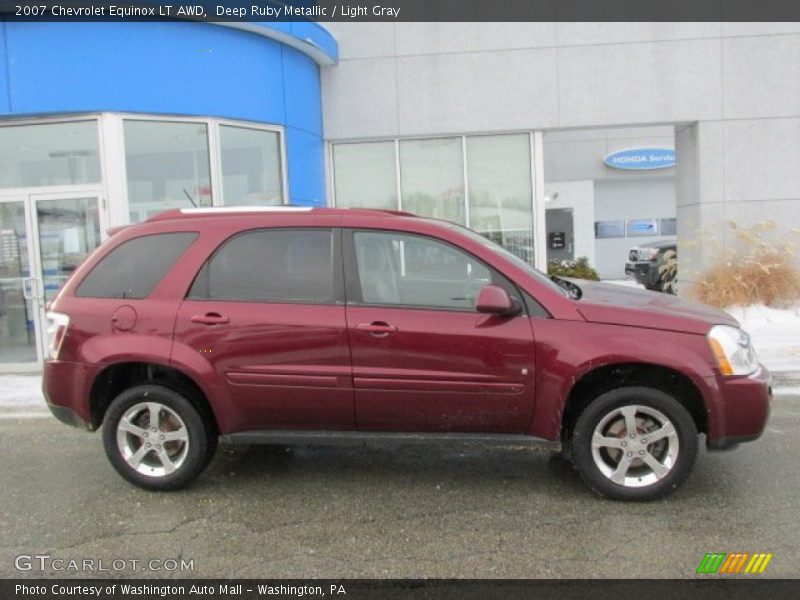 Deep Ruby Metallic / Light Gray 2007 Chevrolet Equinox LT AWD