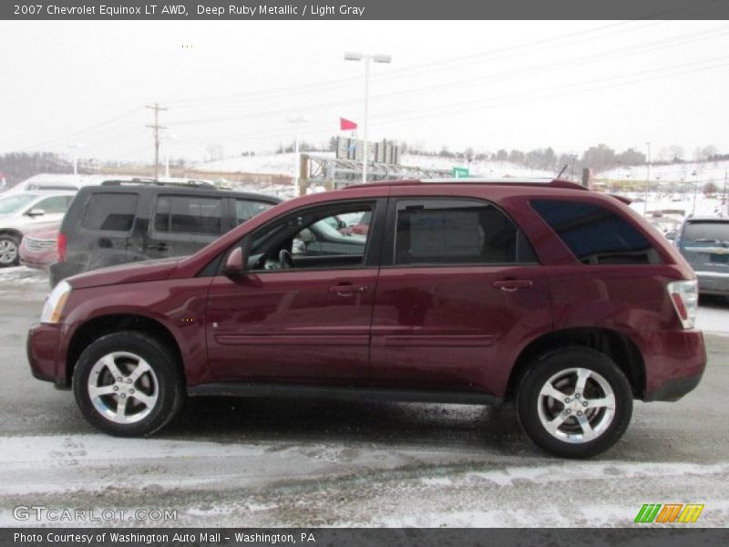 Deep Ruby Metallic / Light Gray 2007 Chevrolet Equinox LT AWD