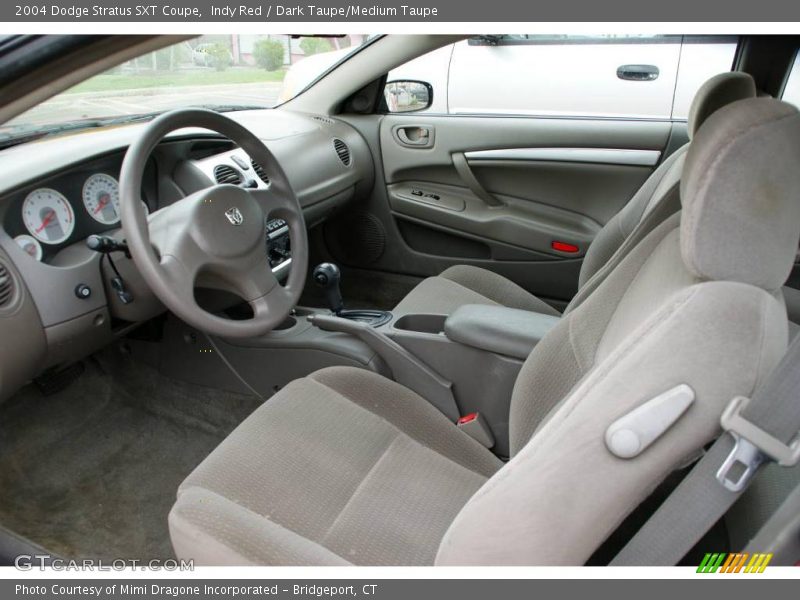 Indy Red / Dark Taupe/Medium Taupe 2004 Dodge Stratus SXT Coupe