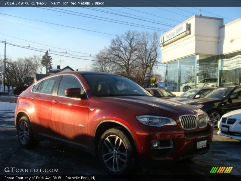 Vermillion Red Metallic / Black 2014 BMW X6 xDrive50i