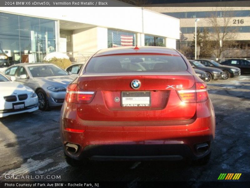 Vermillion Red Metallic / Black 2014 BMW X6 xDrive50i