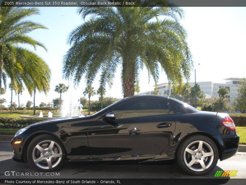 Obsidian Black Metallic / Black 2005 Mercedes-Benz SLK 350 Roadster