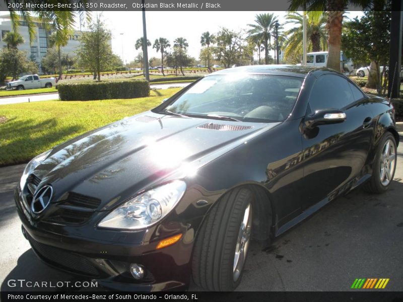 Obsidian Black Metallic / Black 2005 Mercedes-Benz SLK 350 Roadster