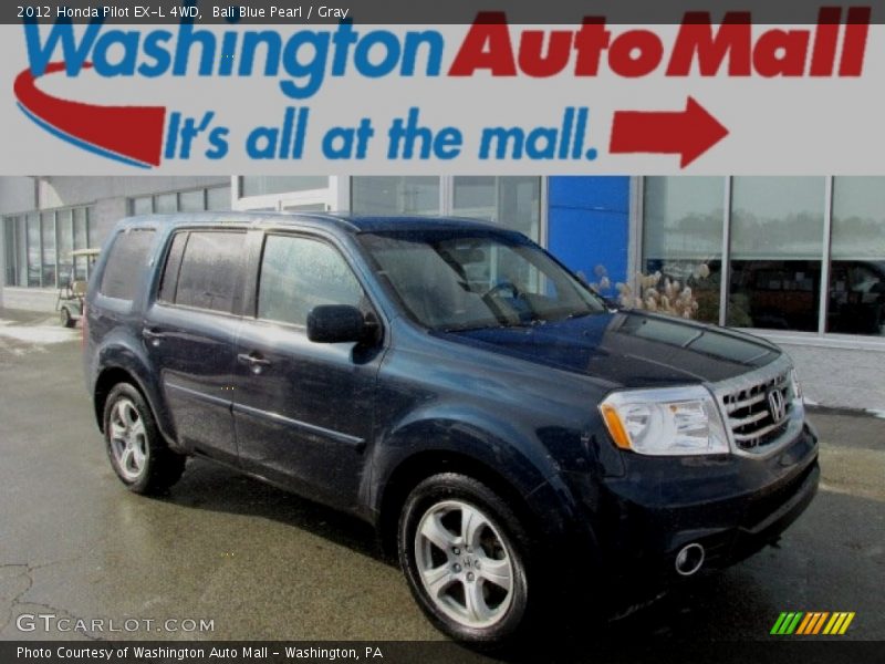 Bali Blue Pearl / Gray 2012 Honda Pilot EX-L 4WD