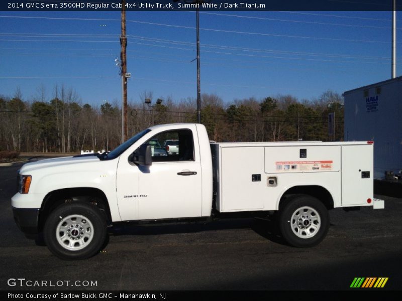 Summit White / Dark Titanium 2014 GMC Sierra 3500HD Regular Cab 4x4 Utility Truck