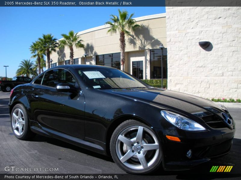 Obsidian Black Metallic / Black 2005 Mercedes-Benz SLK 350 Roadster