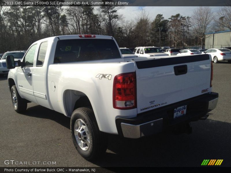 Summit White / Ebony 2013 GMC Sierra 2500HD SLE Extended Cab 4x4