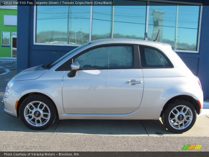 Argento (Silver) / Tessuto Grigio/Nero (Grey/Black) 2012 Fiat 500 Pop