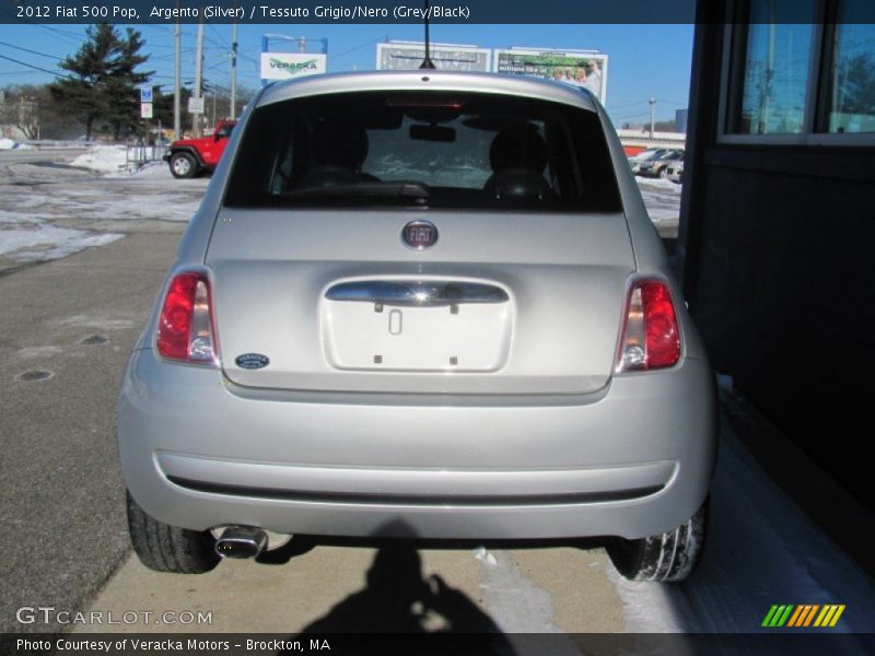 Argento (Silver) / Tessuto Grigio/Nero (Grey/Black) 2012 Fiat 500 Pop