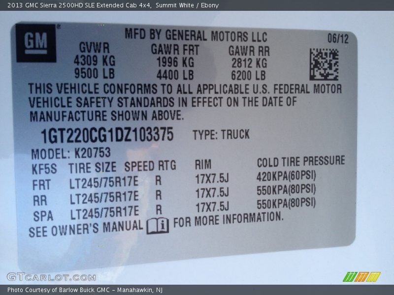 Summit White / Ebony 2013 GMC Sierra 2500HD SLE Extended Cab 4x4