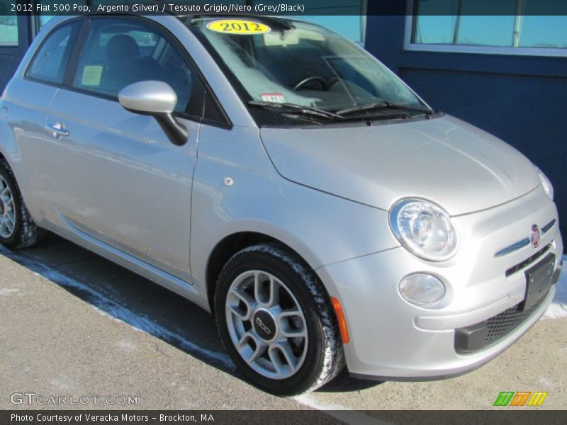 Argento (Silver) / Tessuto Grigio/Nero (Grey/Black) 2012 Fiat 500 Pop