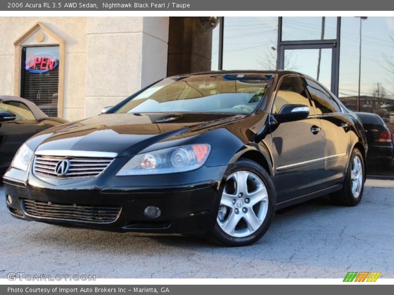 Nighthawk Black Pearl / Taupe 2006 Acura RL 3.5 AWD Sedan
