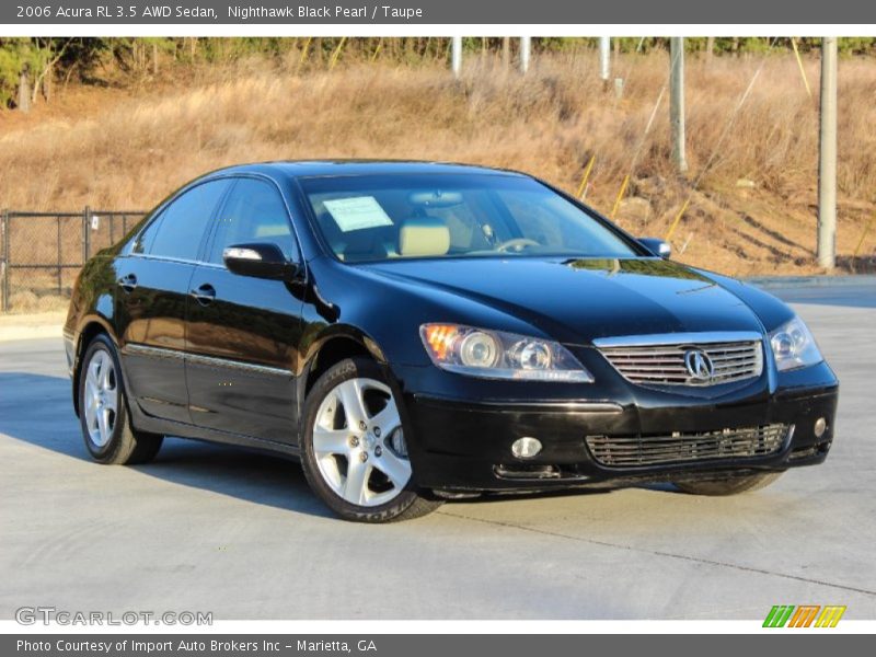 Nighthawk Black Pearl / Taupe 2006 Acura RL 3.5 AWD Sedan
