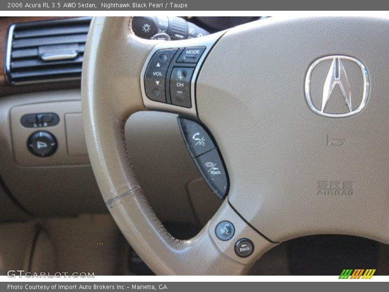 Controls of 2006 RL 3.5 AWD Sedan