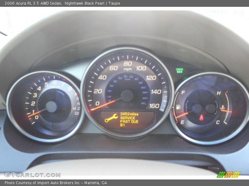  2006 RL 3.5 AWD Sedan 3.5 AWD Sedan Gauges
