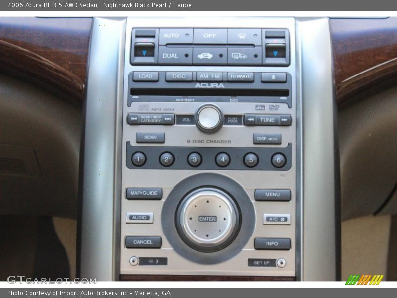 Controls of 2006 RL 3.5 AWD Sedan