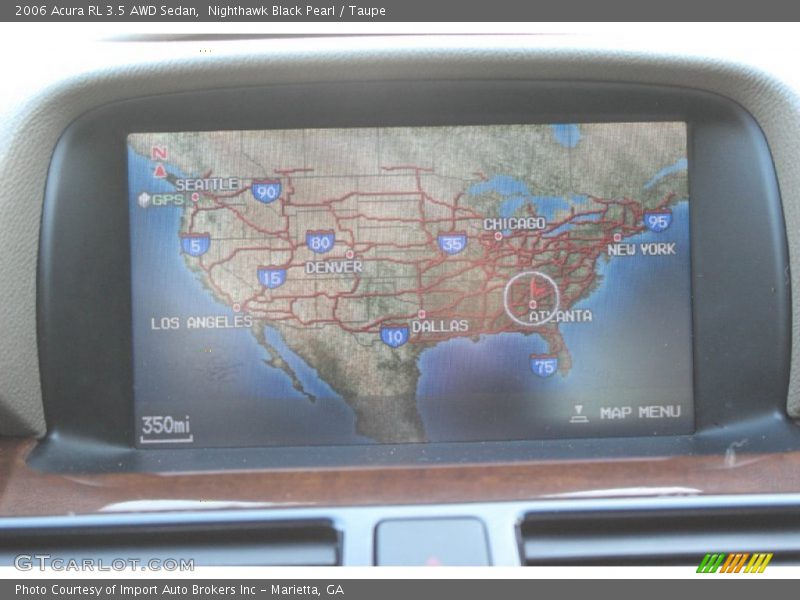 Navigation of 2006 RL 3.5 AWD Sedan