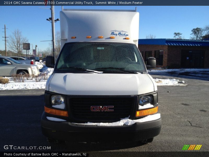 Summit White / Medium Pewter 2014 GMC Savana Cutaway 3500 Commercial Utility Truck