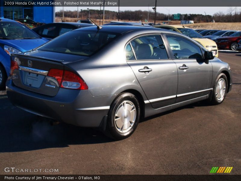 Polished Metal Metallic / Beige 2009 Honda Civic Hybrid Sedan