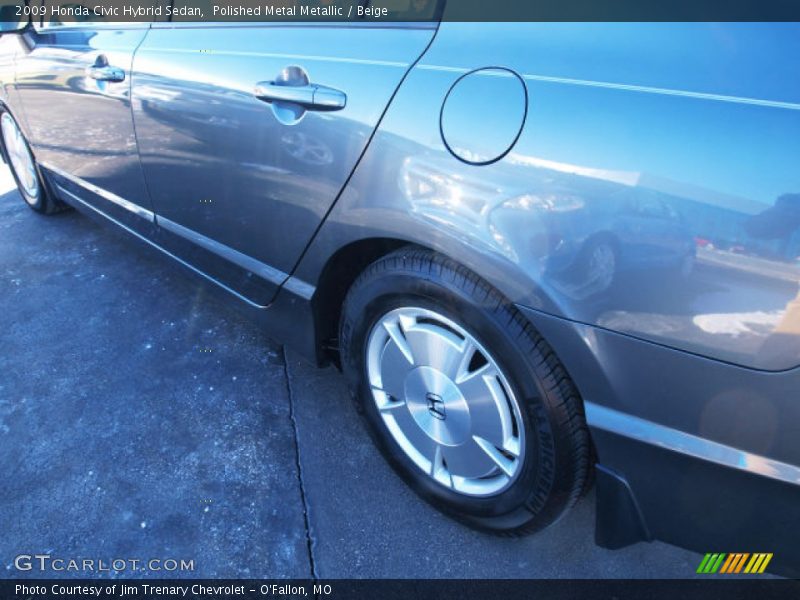 Polished Metal Metallic / Beige 2009 Honda Civic Hybrid Sedan